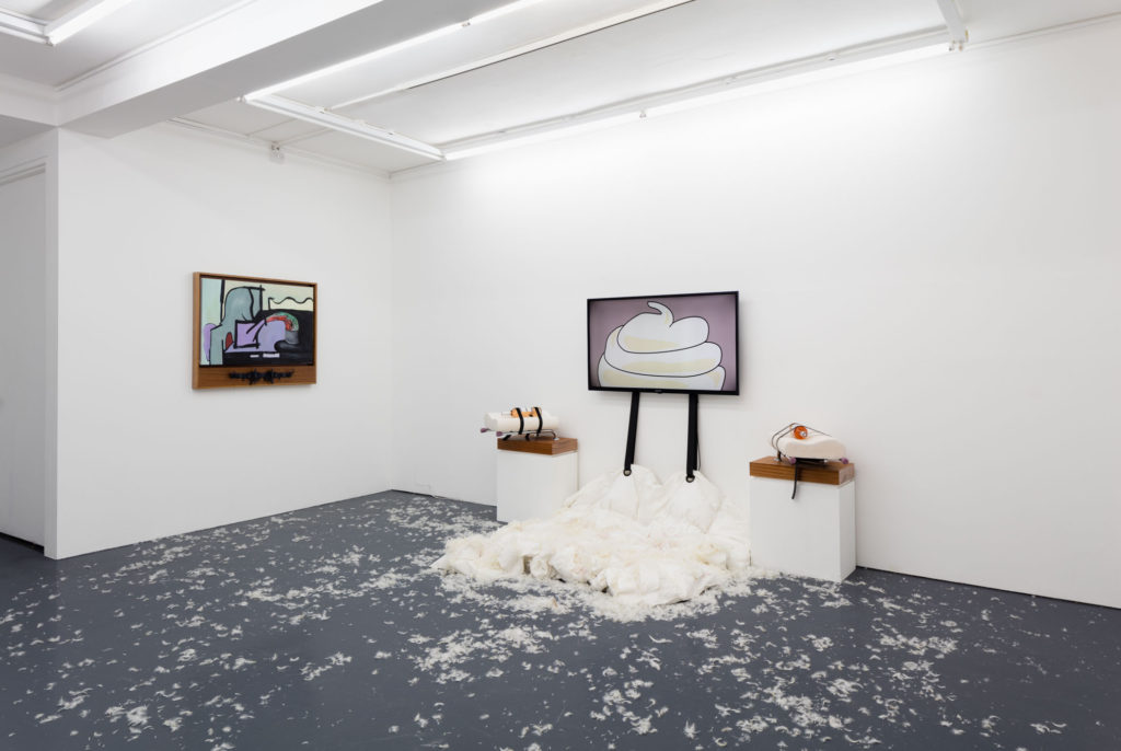 Kate Sansom, Assets (2016). Exhibition view. Courtesy the artist + Rowing, London.