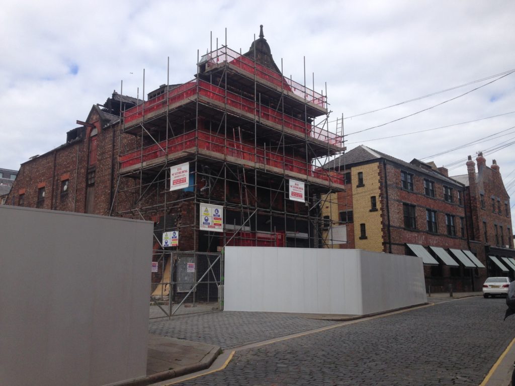 Construction in Liverpool. Photo by + courtesy of Mitch.