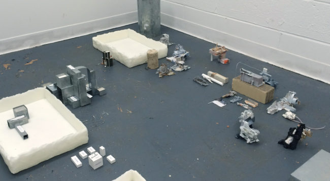 Josh Minkus, Spalt Spelt Spelter, Installation view (2016). Courtesy of artist + Species gallery.