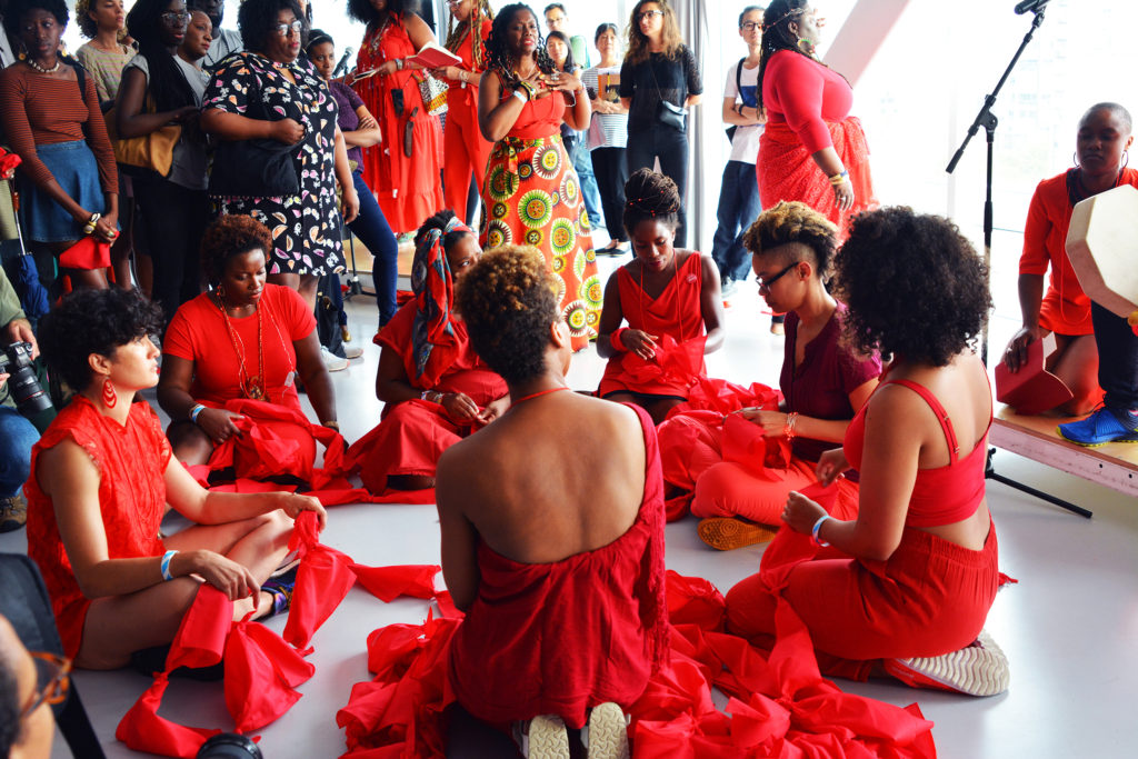 ‘Black Women Artists for Black Lives Matter’ (2016). Photo by Maria Koblyakova. Courtesy New Museum, New York.