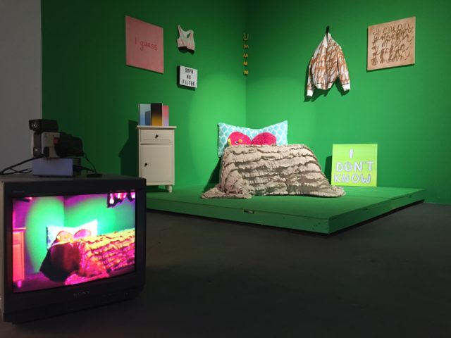 Sophia Le Fraga, '$OPH NO FILTER', (2016). Installation view. Courtesy the artist + The Knockdown Center, New York