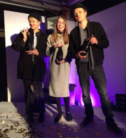 Winners of the Berlin Art Prize 2016. Award night photograph. Courtesy Berlin Art Prize Instagram Account.